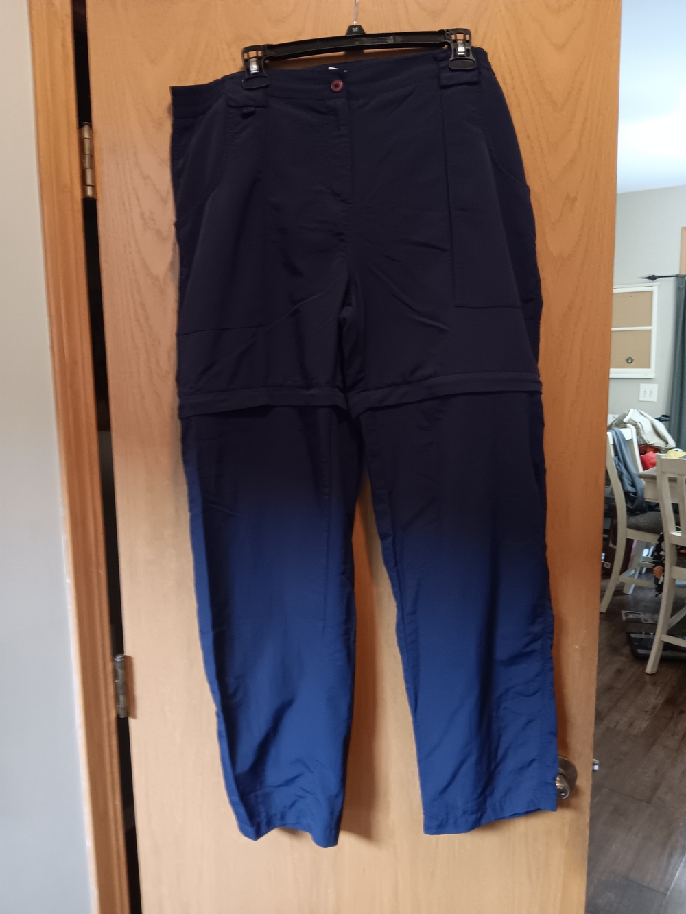 Mens Size XL, Convertible Navy Zip-Off Travel Pants